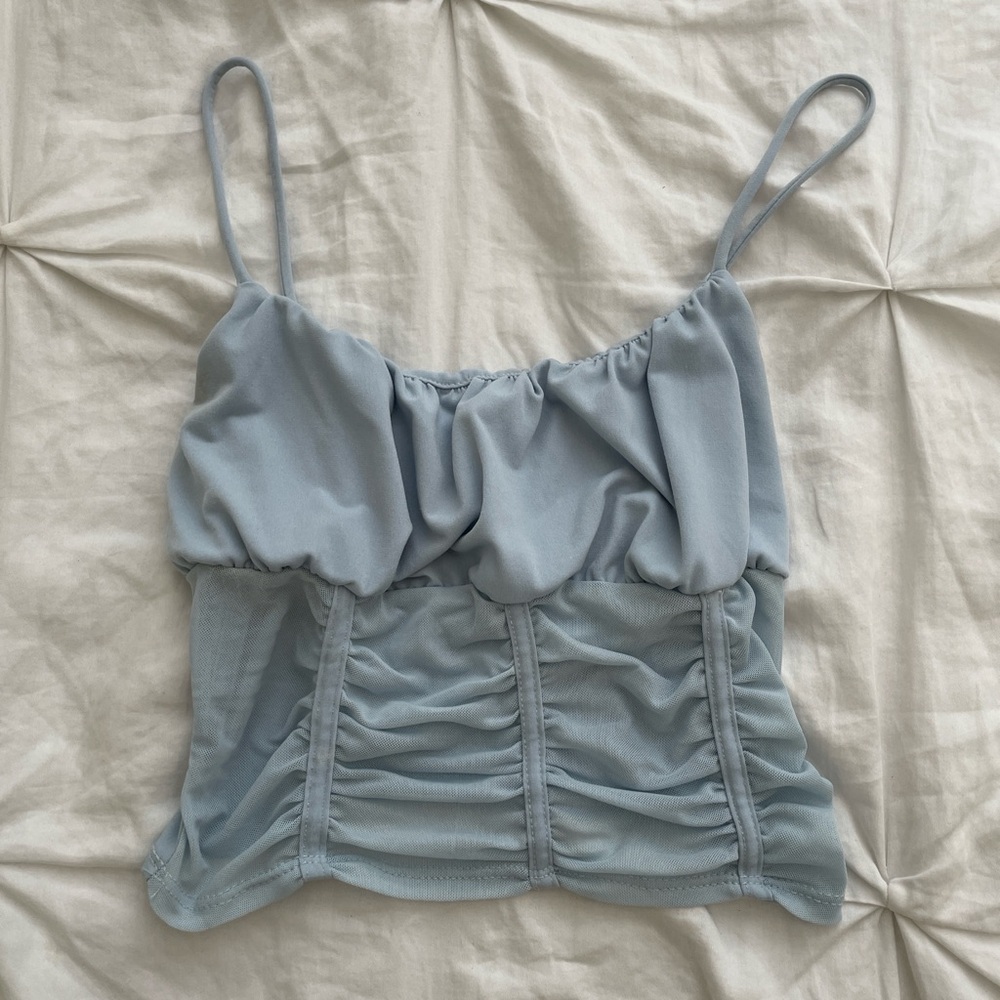 Baby Blue Women's Corset Style Top